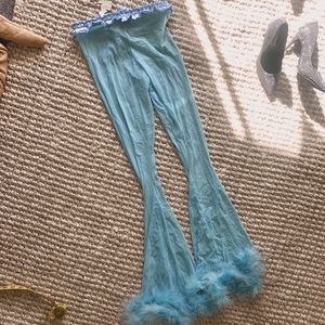 NWT Blue Mesh Bell Bottoms | Festival Wear